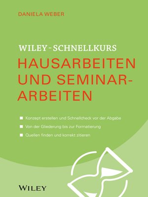 cover image of Wiley-Schnellkurs Hausarbeiten und Seminararbeiten